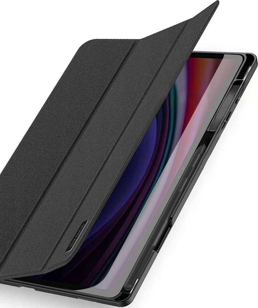 Mbulesë tablet Dux Ducis Domo për Samsung Tab S10+, S9+, S9 FE+, lëkurë ekologjike, e zezë