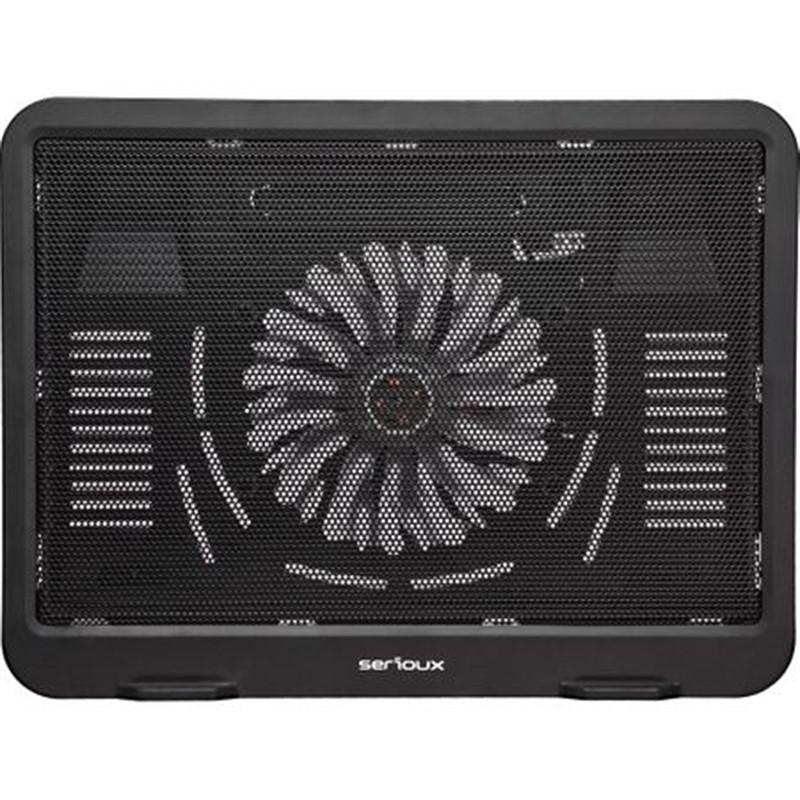 Ftohës laptopi Serioux NCPN19, 10-15.6", 1 ventilator, USB, i zi