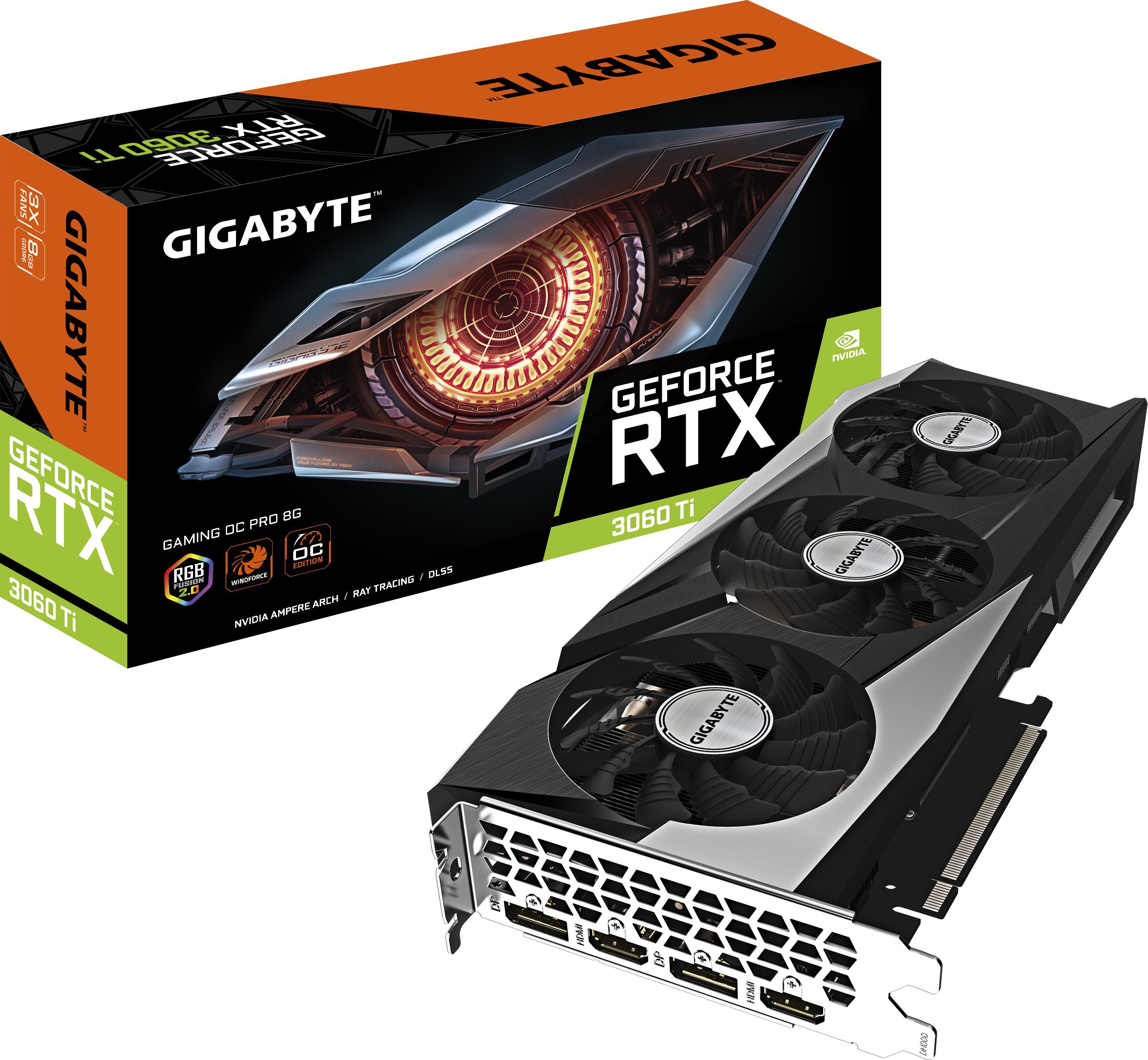 [OUTLET] Kartë grafike Gigabyte GeForce RTX 3060Ti Gaming OC Pro, 8GB GDDR6, LHR (GV-N306TGAMINGOC PRO-8GD 3.0)