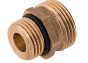 Nipël Kisan me o-ring për valvula, 1/2" x G3/4", metalik