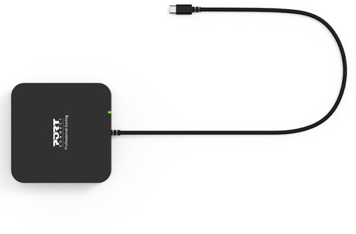 Stacion docking PORT CONNECT USB-C 10v1, 2x4K Display Port, 5x USB-A, USB-C 85W PD, Ethernet, SD