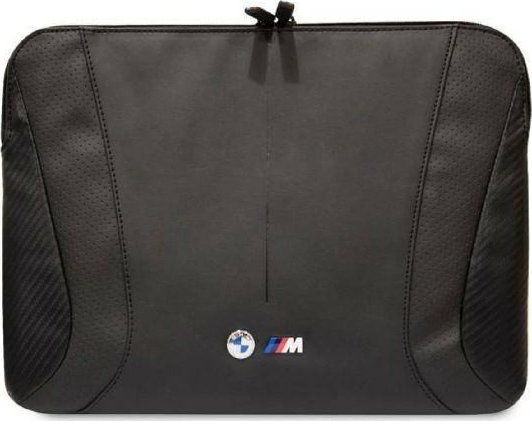 Çantë sleeve për laptop BMW Carbon Perforated, 14", najlon dhe lëkurë eko, e zezë