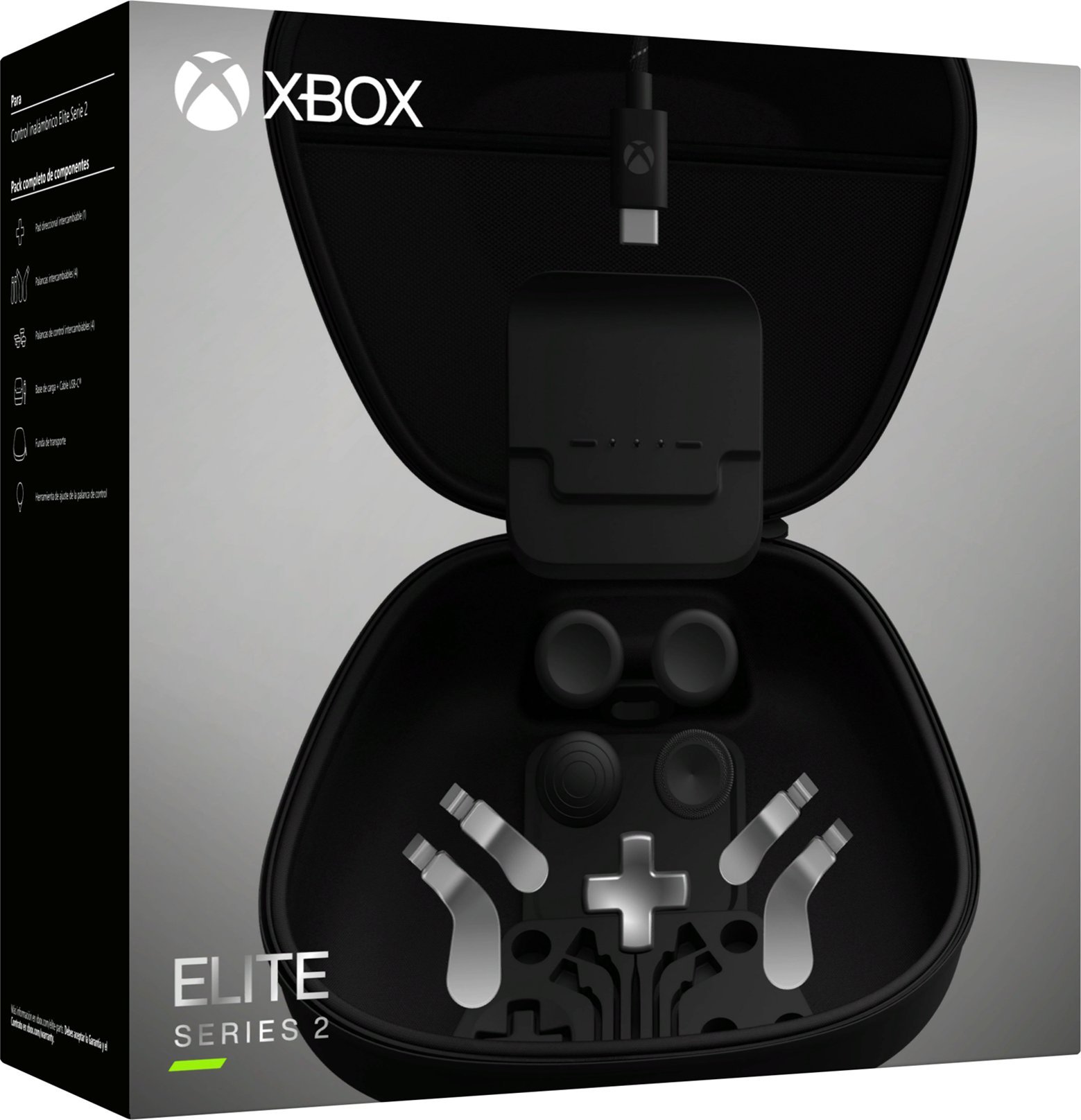 Pako aksesorësh Microsoft Xbox Elite 2 Core, për kontrollor, me USB Type C, e zezë