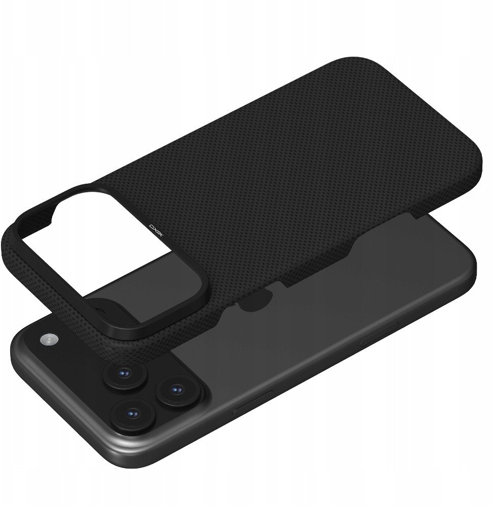 Maskë mbrojtëse YAXO Aramid Fiber Ultra Slim për iPhone 17 Pro Max, MagSafe, e zezë