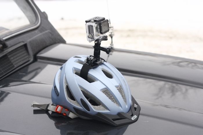 Rrip montimi për helmetë XREC, i ajrosur, kompatibil me GoPro SJCAM Xiaomi, i zi