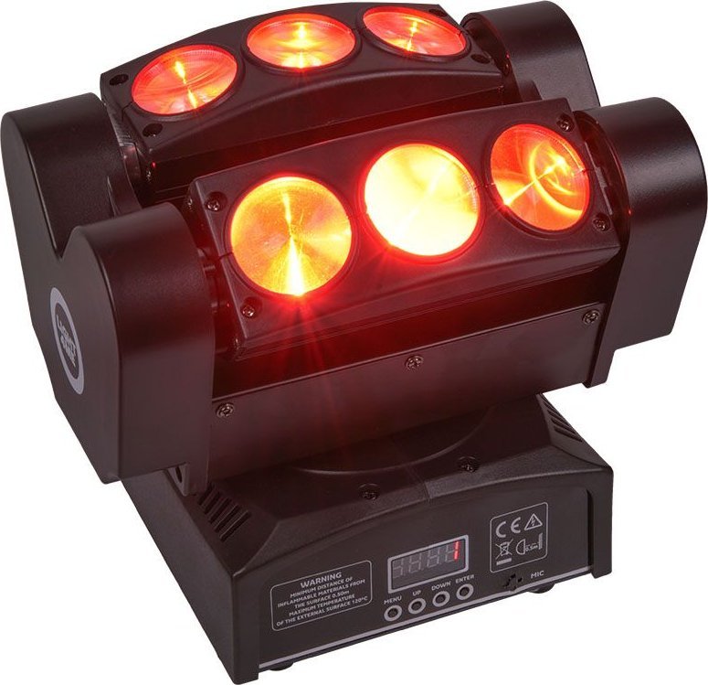 Efekt drite Light4Me Spider Head 6x10, 6x10W LED RGBW, DMX, i zi