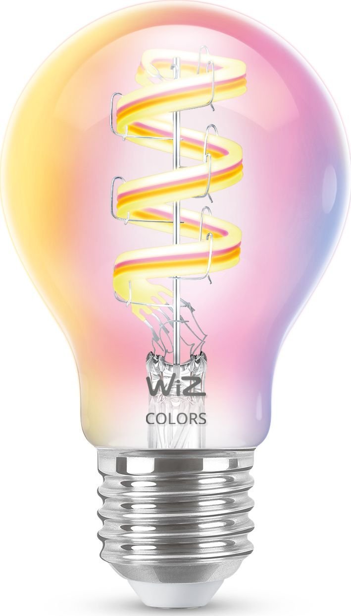 Llambë smart WiZ Filament A60, 40W, E27, RGB, e tejdukshme
