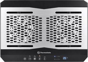 Ftohës laptopi Thermaltake Massive 23 LX, 2 ventilatorë, metal, zi argjendt