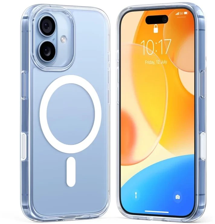 Mbështjellës telefoni TORRAS Guardian Magnetic Series për iPhone 17, kompatibil me MagSafe, transparent