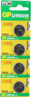 Bateri GP CR2025, 160mAh, 4 copë