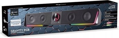 Soundbar SPEEDLINK GRAVITY RGB, stereo, për kompjuter, i zi