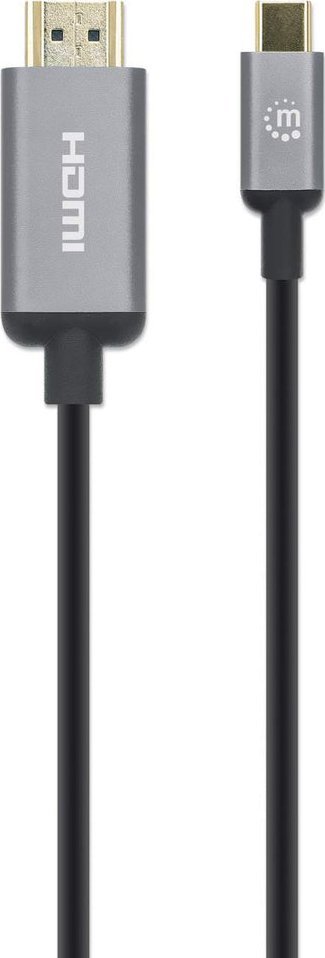 Kabllo adapter USB C në HDMI 4K 60Hz, 2 m, i zi