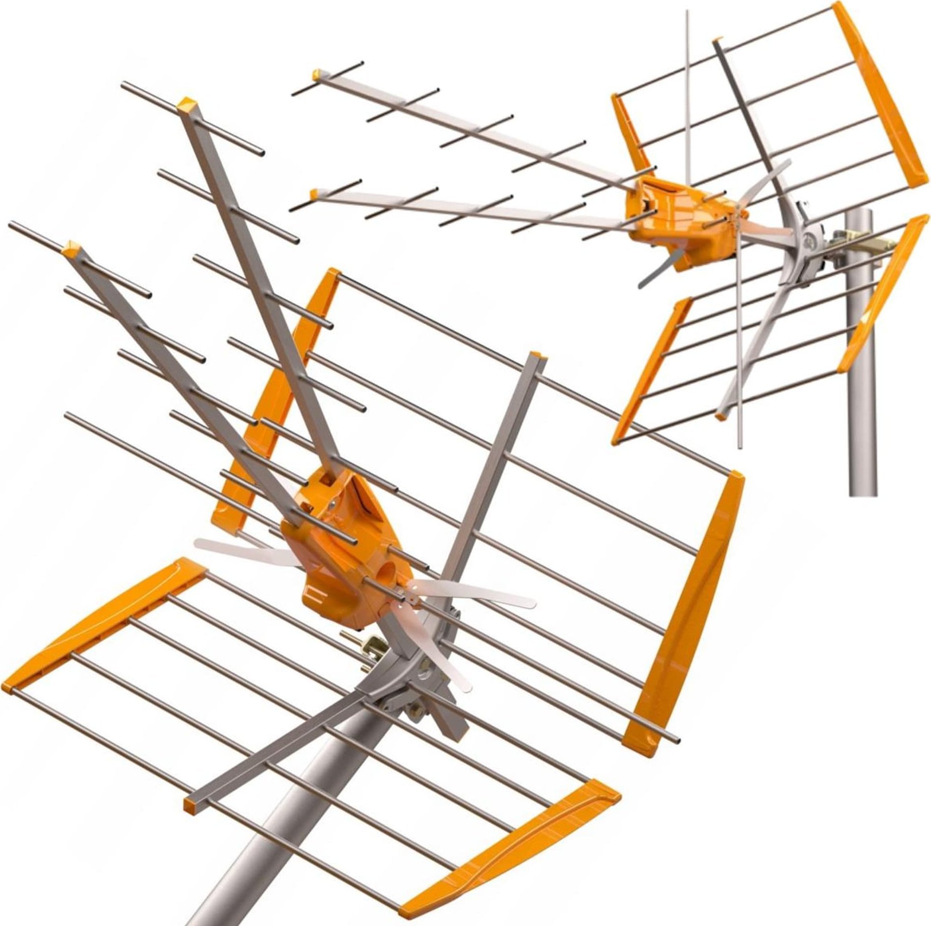 Антена ТV Televes V+ MIX Active, DVB T2, LTE 700, бела