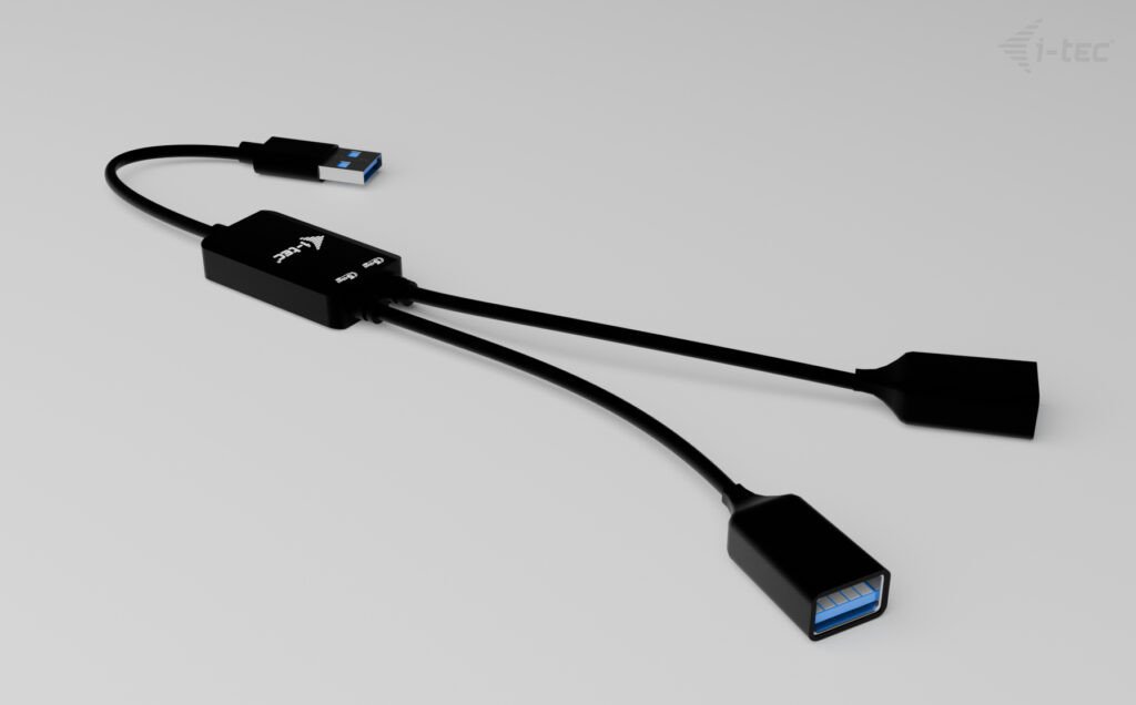 HUB USB I-tec USB-A Cable, 2 porta USB-A