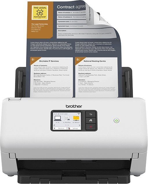 Skaner dokumentesh Brother ADS-4550W, 35 ipm, duplex, LAN WiFi