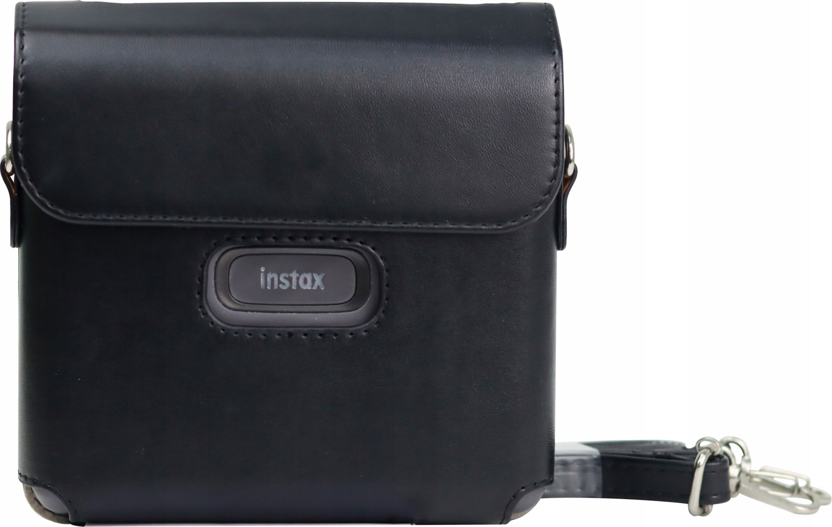 Куќиште LoveInstant за Fujifilm Instax Wide Link, еко кожа, со ремен, црно