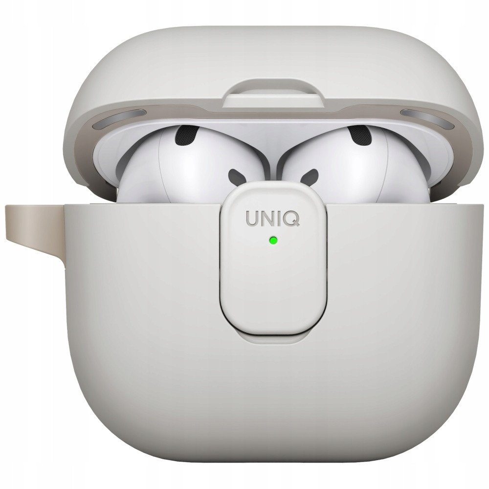 Këllëf Uniq Clyde për AirPods 4, mbrojtës karikuesi, bezhë
