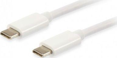 Кабел Equip USB 3.1 C, 2 м, бел