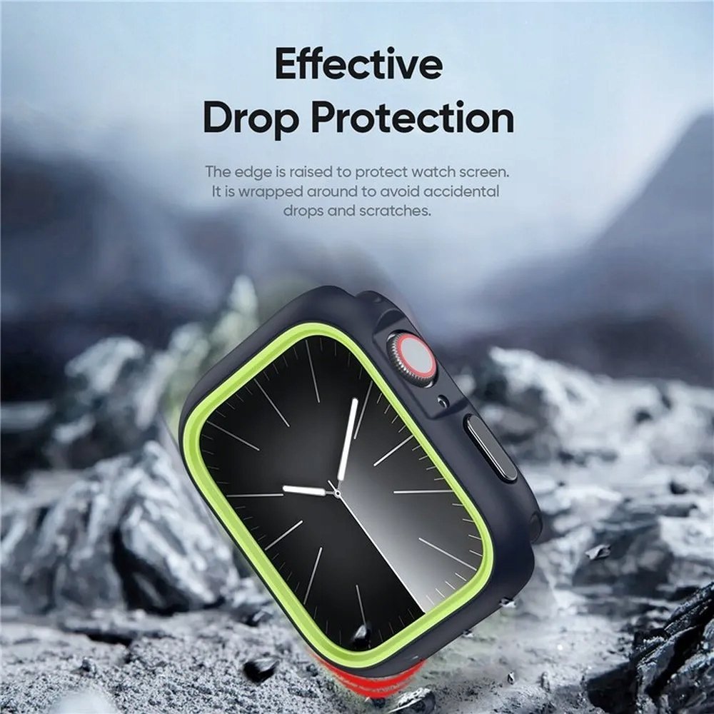 Mbrojtëse Dux Ducis Bamo për Apple Watch Series 7 8 9 45mm, PC e fortë, e zezë jeshile