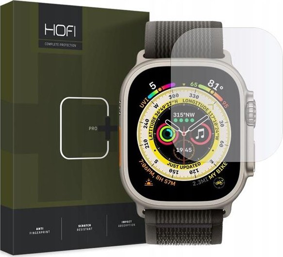 Xham mbrojtës Hofi Glass Pro+ për Apple Watch Ultra 49mm, tempered glass, transparent