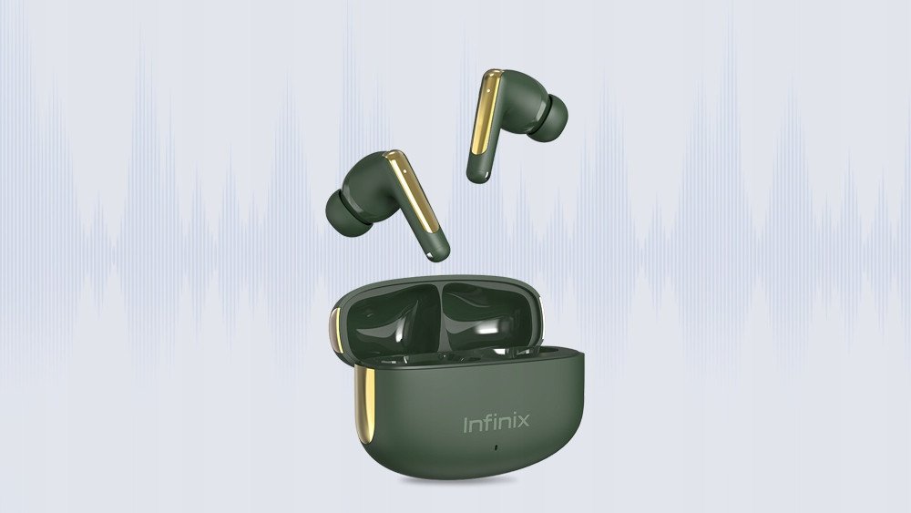 Безжични слушалки Infinix XBUDS NC XE28, ANC, 30 часа батерија, зелени