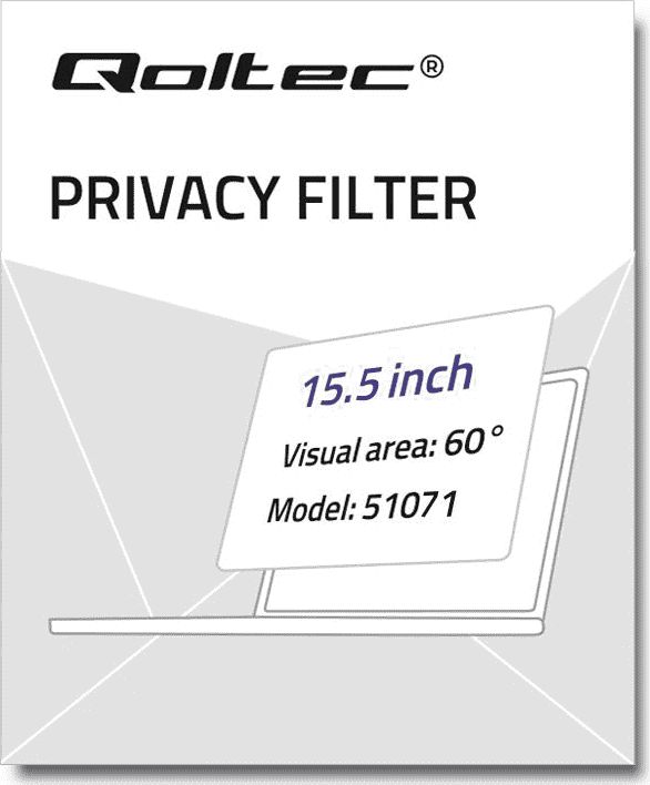 Filter privatësie Qoltec për MacBook Pro Touch Bar 15.5", antireflektues, transparent
