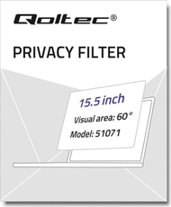 Filter privatësie Qoltec për MacBook Pro Touch Bar 15.5", antireflektues, transparent