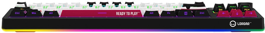 Tastierë gaming Lorgar KBP70TKLW, wireless, mekanike TKL, e zezë e kuqe