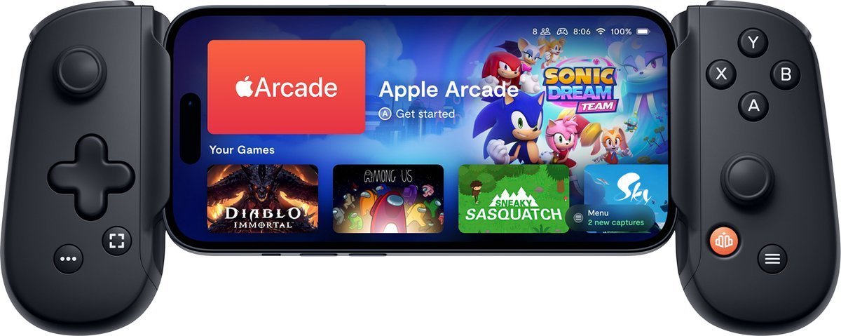 Kontroller lojërash Backbone One, USB C, për Android dhe iPhone, i zi