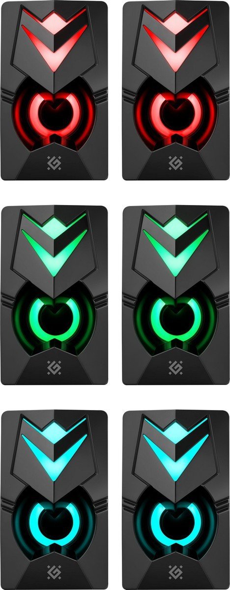 Altoparlantë kompakt J4, stereo 3.5mm jack, USB 5V, me LED