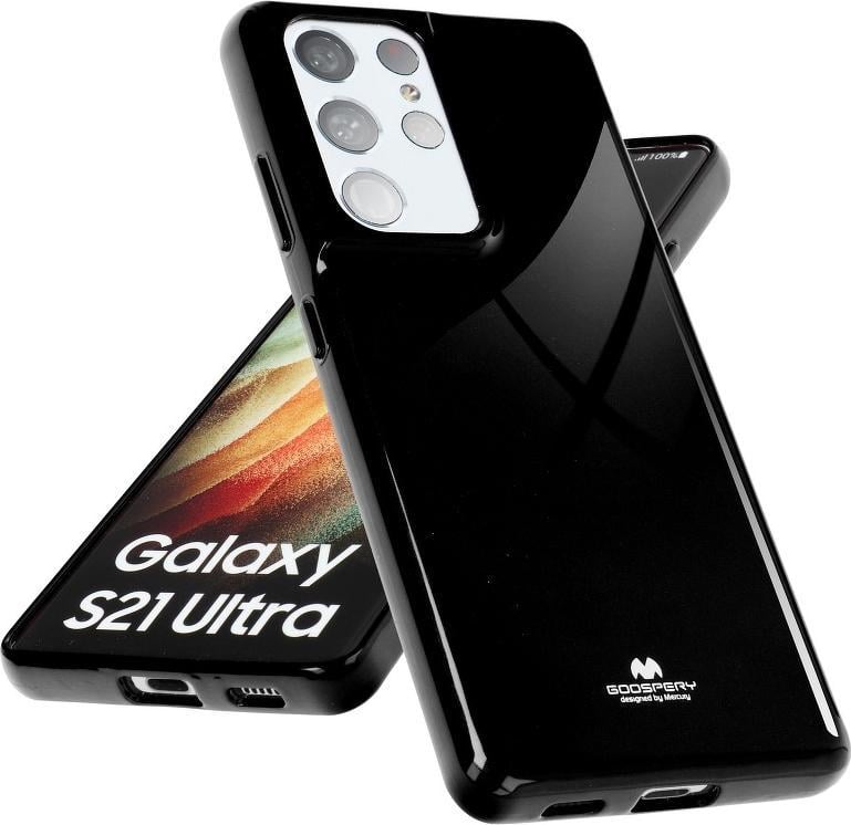 Futrollë telefoni Mercury Jelly Case për Samsung S22 Plus S906, TPU, e zezë