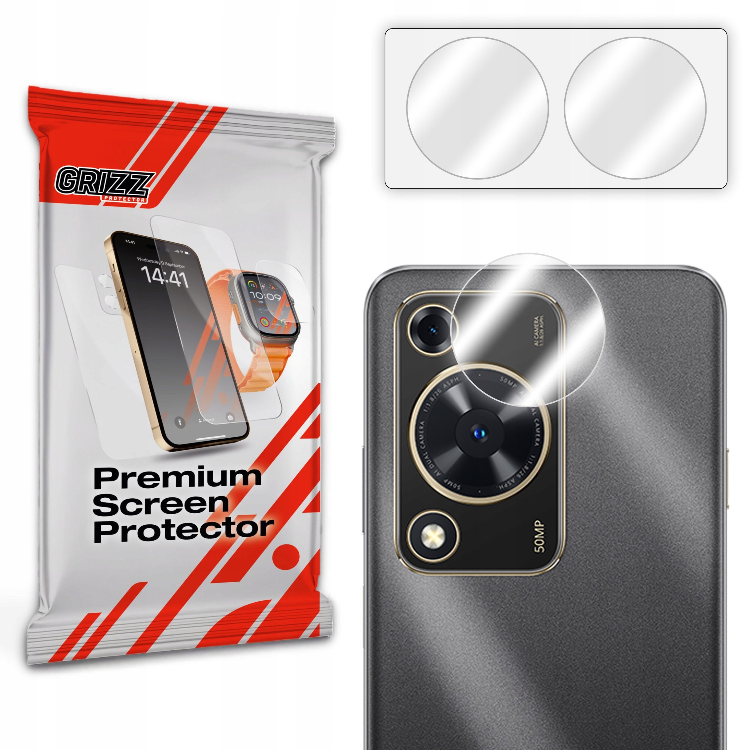 Xham mbrojtës kamere 2 copë për Huawei Nova Y63, hibrid, transparent
