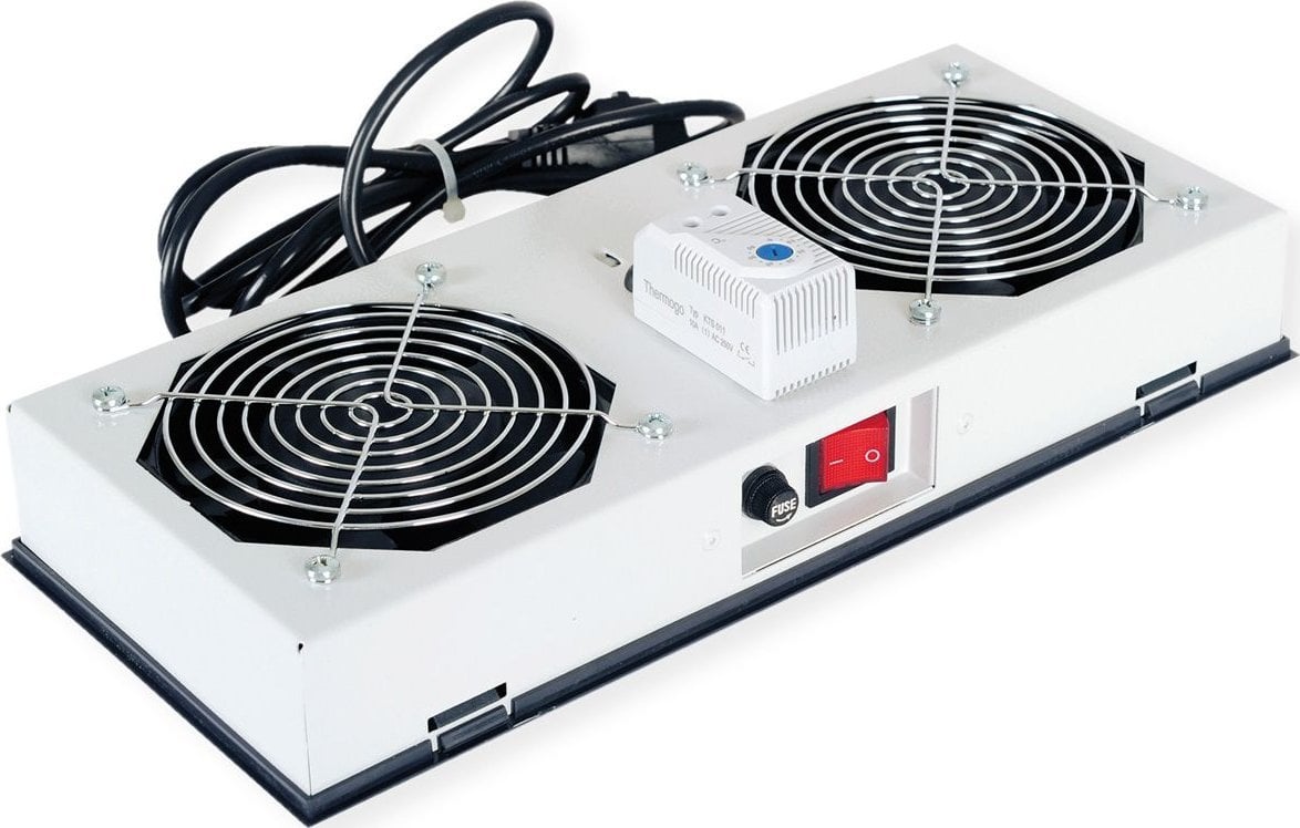 Njësi ventilatori ROLINE Fan Unit, 2 ventilatorë, 19", gri