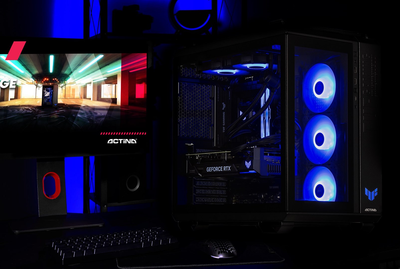 Kompjuter gaming Actina R7-9800X3D, Ryzen 7, RTX 4070 Ti Super, 32GB RAM, 2TB SSD, i zi