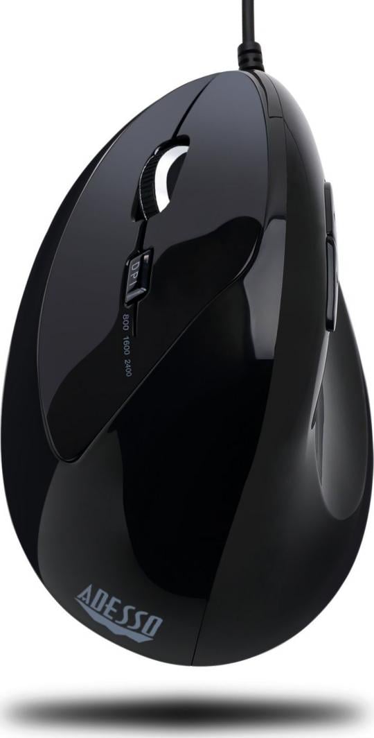 Maus Spire Ergonomic, për majtakë, me kabllo, USB, i zi