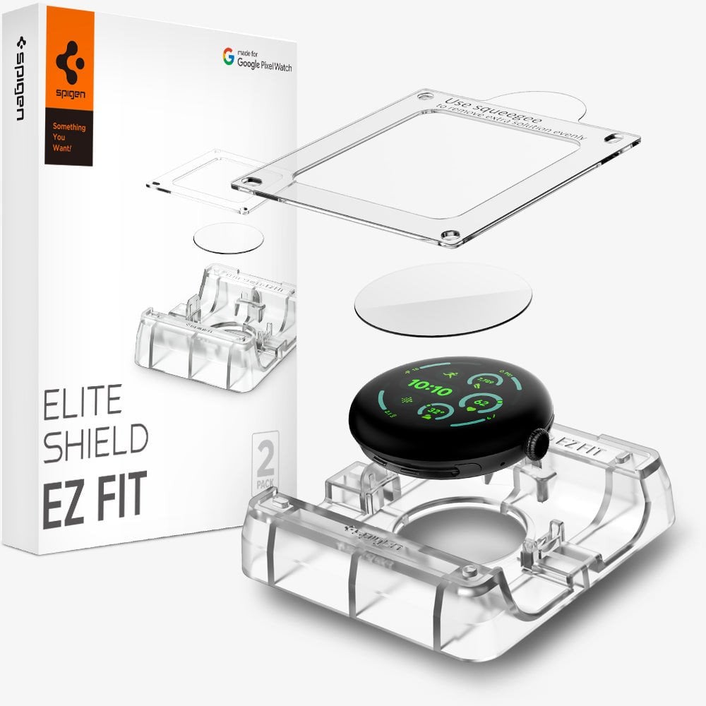 Mbrojtës ekrani Spigen Pixel Watch 3, xham mbrojtës, transparent