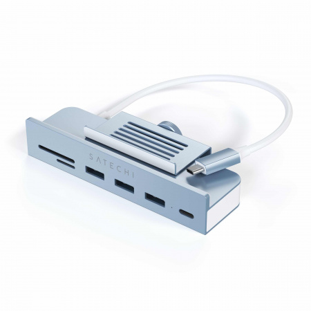 USB Hub Satechi USB-C Clamp për iMac 24" (2021), i kaltër