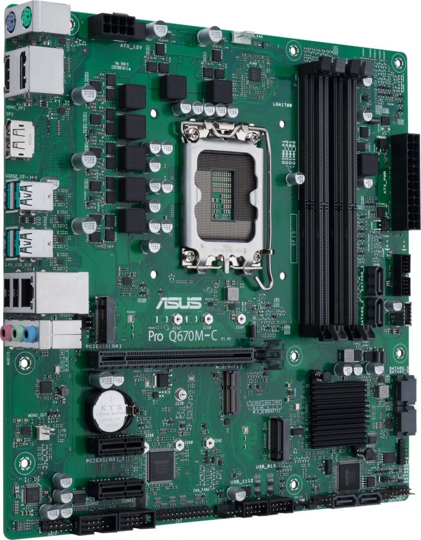 Pllakë amë Asus Pro Q670M-C-CSM, DDR5, PCIe 4.0, i zi