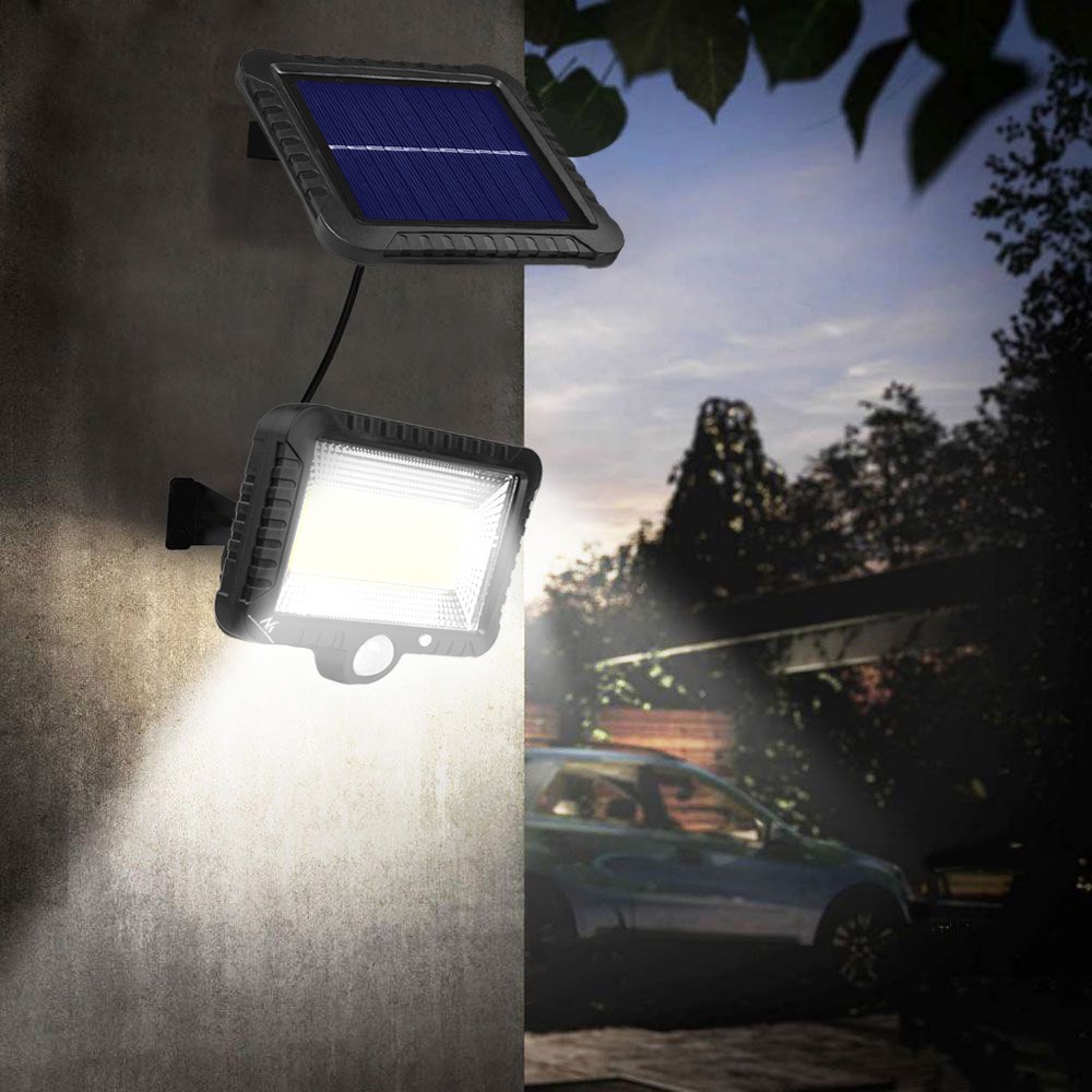 Prozhektor LED me sensor Maclean MCE438, solar, për jashtë, i zi