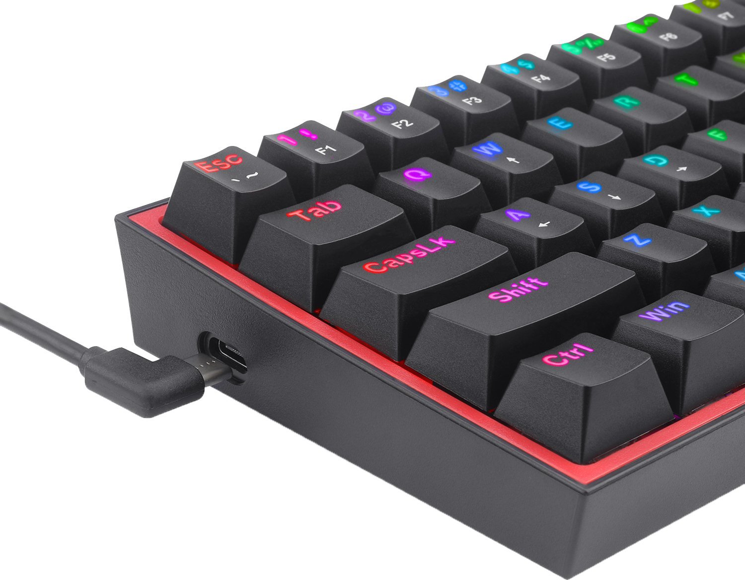 Tastierë mekanike Redragon K617 Fizz, RGB, kompakte, e zezë