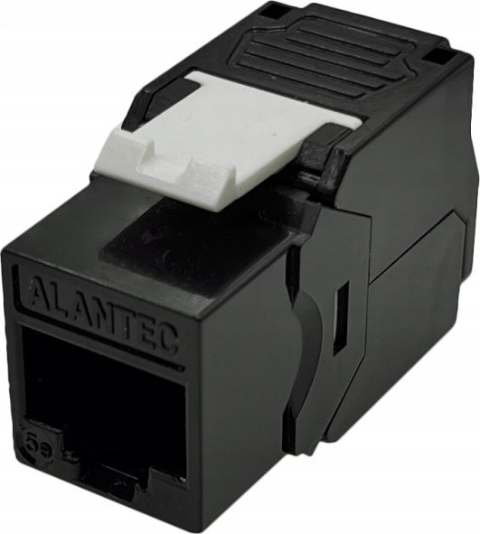 Модул кеистоун RJ45 Alantec, Cat.5E UTP, без алат, црн