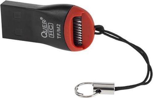 Lexues kartelash microSD Quer TFM2, USB 2.0, i zi e kuqe