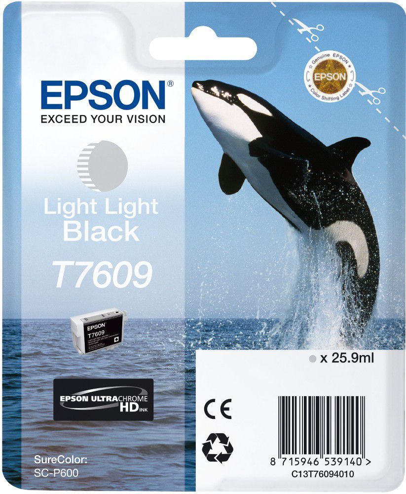 Ngjyrë për printer Epson T7609 (C13T76094010), 25.9ml, e zezë