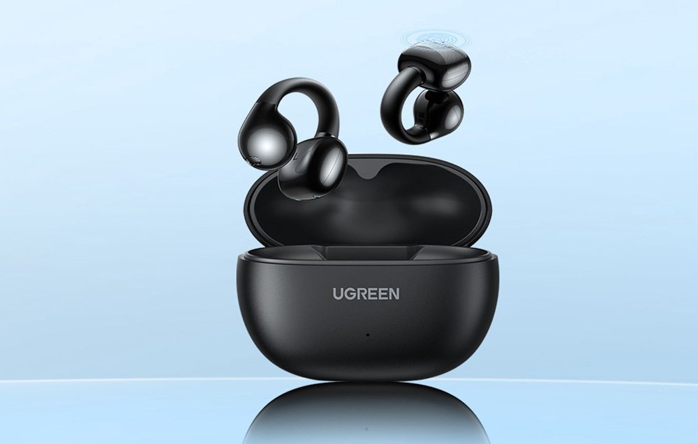 Kufje sportive UGREEN Open Ear, Bluetooth 5.4, 30 orë, të zeza