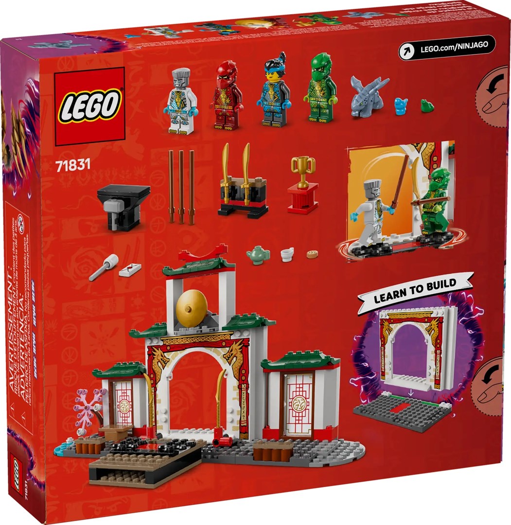 Set lego NINJAGO Ninja Spinjitzu Temple LEGO 71831, tempull ndërtimi, për fëmijë