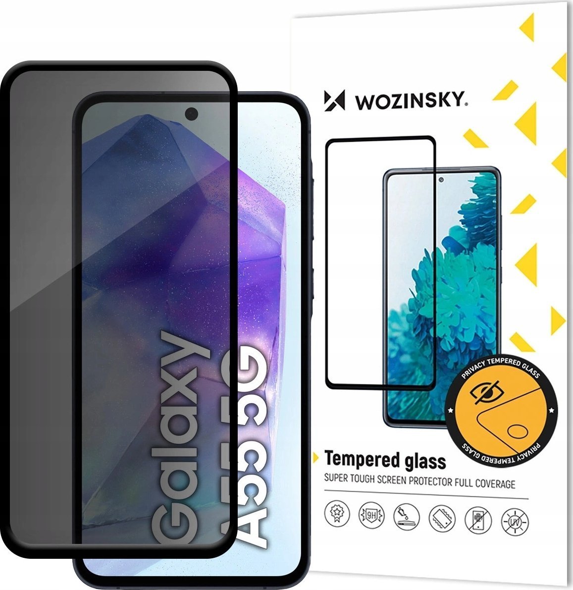Xham mbrojtës privatësie Wozinsky për Samsung Galaxy A26, xham sigurie, transparent