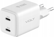 Karikues muri VOLT USB C GaN, 35W, 2x USB C 18W, i bardhë