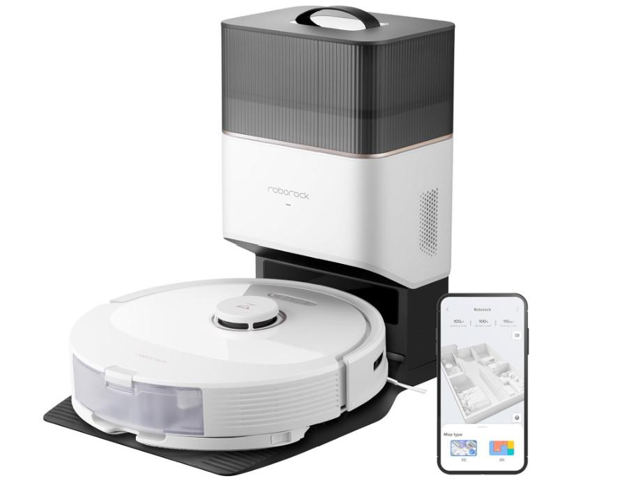 Robot pastrues Roborock Q8 Max Plus, Auto Emptying, 4 orë punë, i bardhë