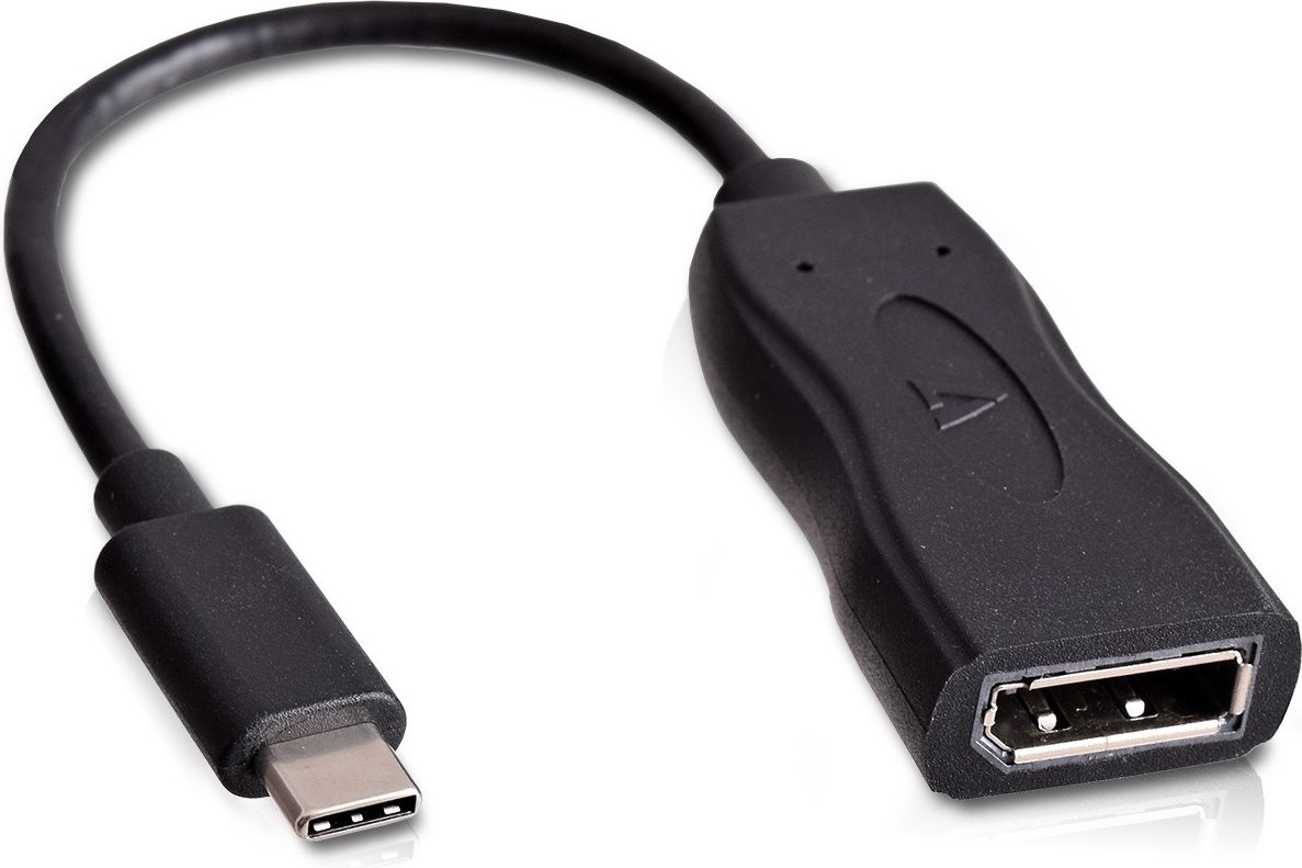 Kabllo USB V7 USB C në DisplayPort, 1m, e zezë