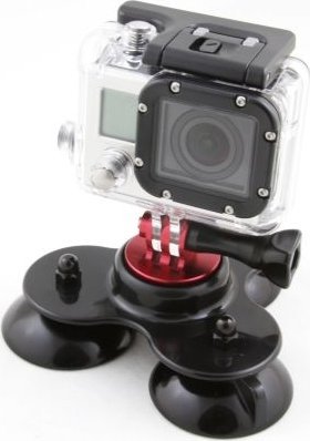 Mbajtëse me thithëse Xrec 3D Mount, 3 kupa, për GoPro Hero, e zezë